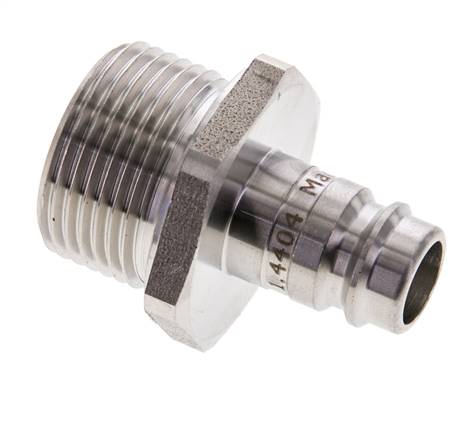 Acero inoxidable 316L DN 10 Acoplamiento de aire Enchufe G 3/4 pulgada Macho