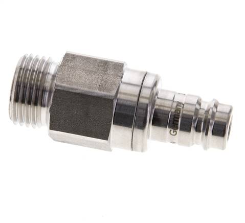 Acero inoxidable 316L DN 10 Acoplamiento de aire Enchufe G 1/2 pulgada Macho Doble Cierre