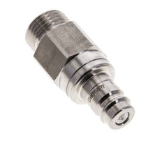Acero inoxidable 316L DN 10 Acoplamiento de aire Enchufe G 1/2 pulgada Macho Doble Cierre