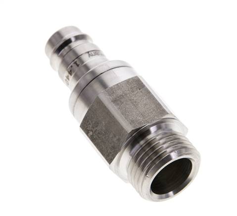 Acero inoxidable 316L DN 10 Acoplamiento de aire Enchufe G 1/2 pulgada Macho Doble Cierre