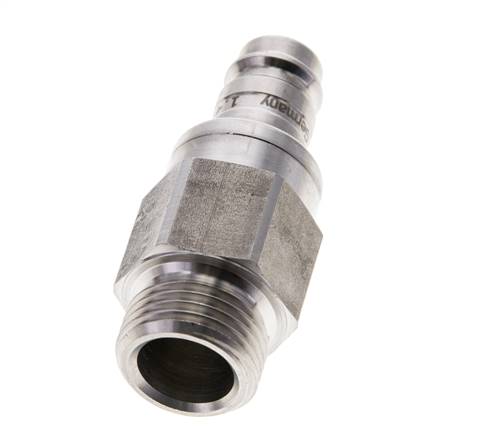 Acero inoxidable 316L DN 10 Acoplamiento de aire Enchufe G 1/2 pulgada Macho Doble Cierre