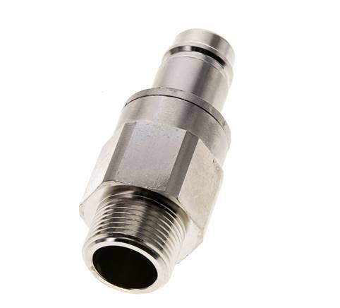 Nickel-plated Brass DN 15 Air Coupling Plug G 3/4 inch Male Double Shut-Off