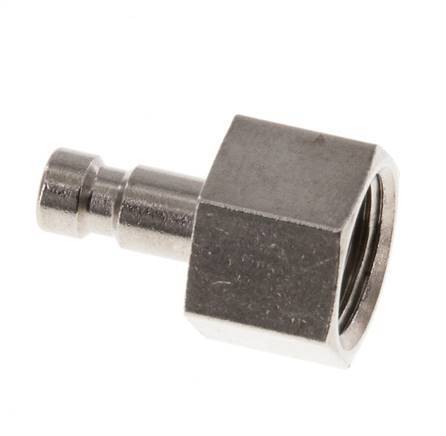 Nickel-plated Brass DN 2.7 (Micro) Air Coupling Plug G 1/8 inch Female [2 Pieces]