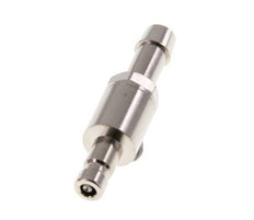 Nickel-plated Brass DN 2.7 (Micro) Air Coupling Plug 5 mm Hose Pillar Double Shut-Off
