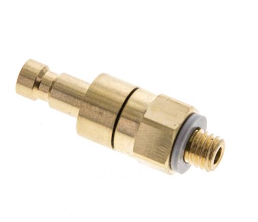 Latón DN 2.7 (Micro) Acoplamiento de aire Enchufe M5 Macho Doble Cierre