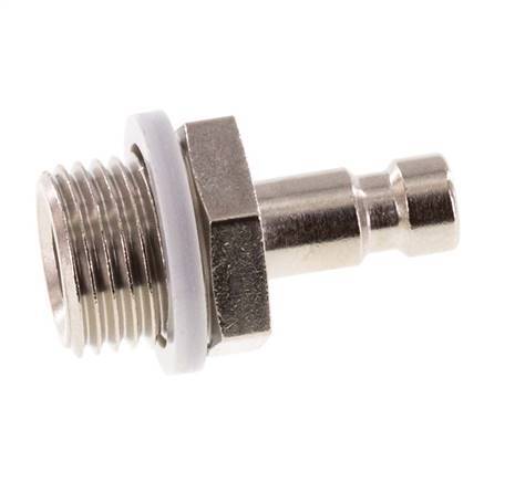 Nickel-plated Brass DN 2.7 (Micro) Air Coupling Plug G 1/8 inch Male [2 Pieces]