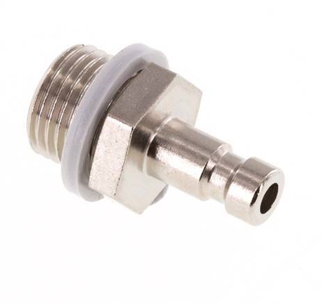 Nickel-plated Brass DN 2.7 (Micro) Air Coupling Plug G 1/8 inch Male [2 Pieces]