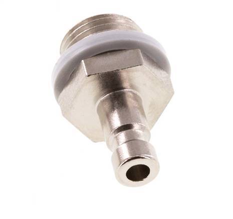 Nickel-plated Brass DN 2.7 (Micro) Air Coupling Plug G 1/8 inch Male [2 Pieces]