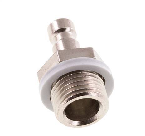 Nickel-plated Brass DN 2.7 (Micro) Air Coupling Plug G 1/8 inch Male [2 Pieces]