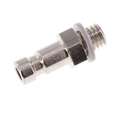 Nickel-plated Brass DN 2.7 (Micro) Air Coupling Plug M5 Male [5 Pieces]