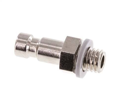 Nickel-plated Brass DN 2.7 (Micro) Air Coupling Plug M5 Male [5 Pieces]