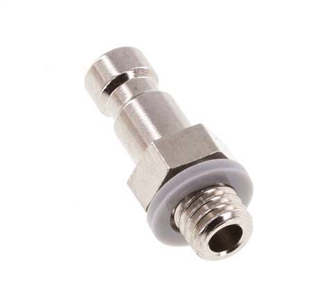 Nickel-plated Brass DN 2.7 (Micro) Air Coupling Plug M5 Male [5 Pieces]