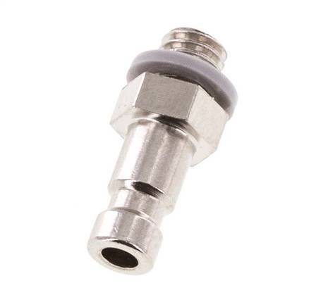Nickel-plated Brass DN 2.7 (Micro) Air Coupling Plug M5 Male [5 Pieces]