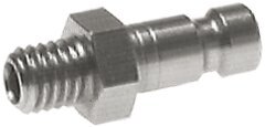 Nickel-plated Brass DN 2.7 (Micro) Air Coupling Plug M5 Male [5 Pieces]
