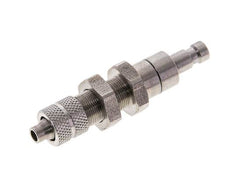 Acero inoxidable DN 2,7 (Micro) Acoplamiento de aire Tapón Tuerca de racor 4x6 mm Pasamuros Cierre doble