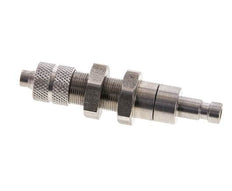 Acero inoxidable DN 2,7 (Micro) Acoplamiento de aire Tapón Tuerca de racor 4x6 mm Pasamuros Cierre doble