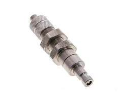 Acero inoxidable DN 2,7 (Micro) Acoplamiento de aire Tapón Tuerca de racor 4x6 mm Pasamuros Cierre doble