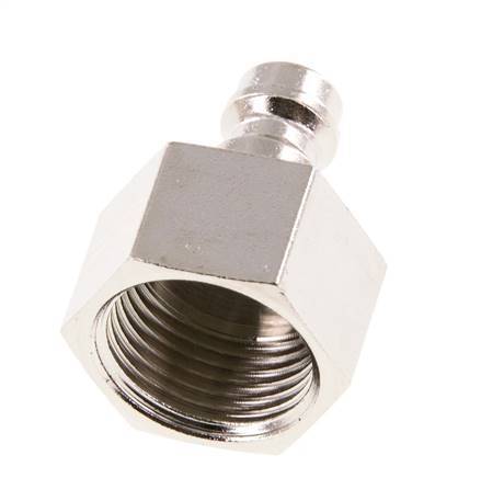 Nickel-plated Brass DN 5 Air Coupling Plug G 3/8 inch Female [2 Pieces]