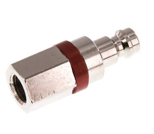 Nickel-plated Brass DN 5 Red Air Coupling Plug G 1/8 inch Female