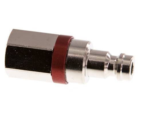 Nickel-plated Brass DN 5 Red Air Coupling Plug G 1/8 inch Female