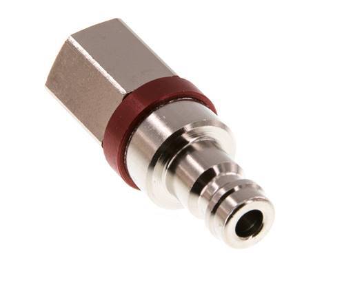 Nickel-plated Brass DN 5 Red Air Coupling Plug G 1/8 inch Female