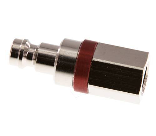 Nickel-plated Brass DN 5 Red Air Coupling Plug G 1/8 inch Female