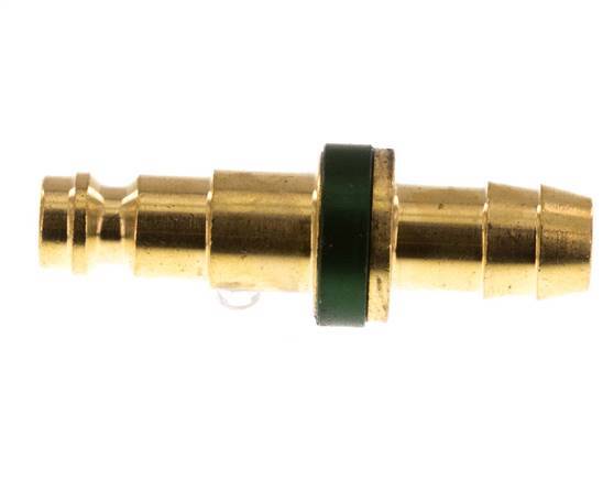Tapón de anclaje de aire DN 5 codificado en verde Pilar de manguera de 9 mm
