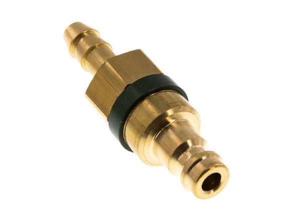 Latón DN 5 Tapón de acoplamiento de aire verde Pilar de manguera de 6 mm
