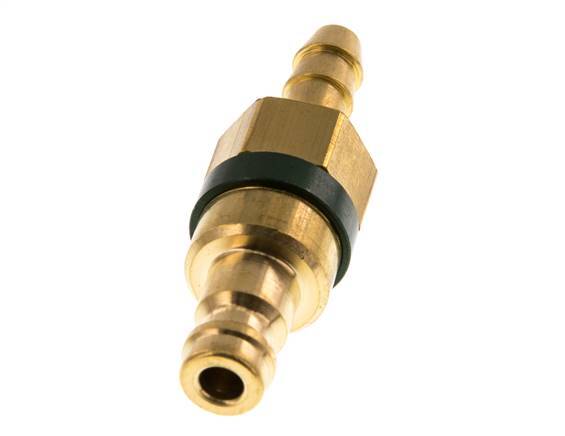 Latón DN 5 Tapón de acoplamiento de aire verde Pilar de manguera de 6 mm