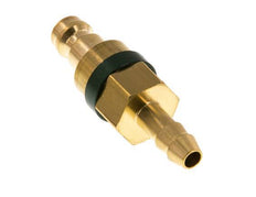 Latón DN 5 Tapón de acoplamiento de aire verde Pilar de manguera de 6 mm