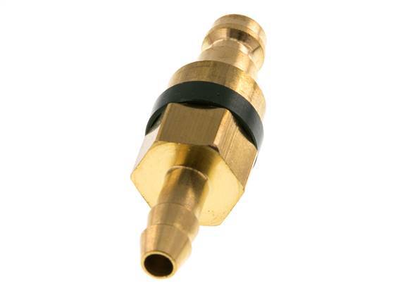 Latón DN 5 Tapón de acoplamiento de aire verde Pilar de manguera de 6 mm