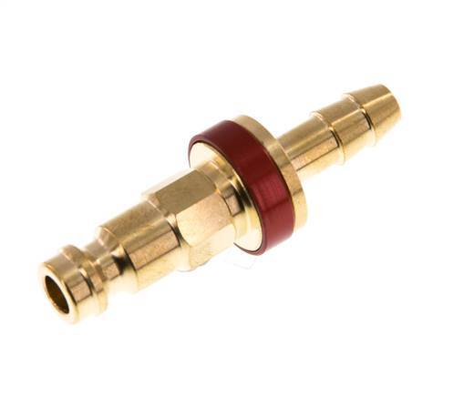 Tapón de anclaje de aire DN 5 codificado en rojo Pilar de manguera de 6 mm