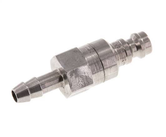 Acero inoxidable DN 5 Acoplamiento de aire Enchufe de manguera de 6 mm Doble cierre