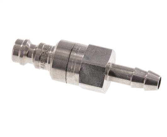 Acero inoxidable DN 5 Acoplamiento de aire Enchufe de manguera de 6 mm Doble cierre
