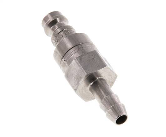 Acero inoxidable DN 5 Acoplamiento de aire Enchufe de manguera de 6 mm Doble cierre