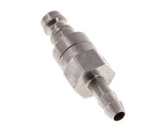 Acero inoxidable DN 5 Acoplamiento de aire Enchufe de manguera de 6 mm Doble cierre