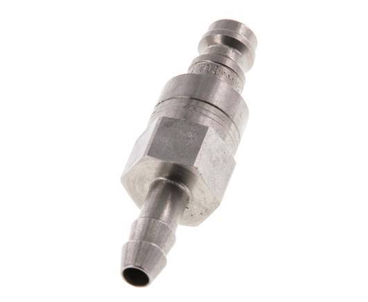 Acero inoxidable DN 5 Acoplamiento de aire Enchufe de manguera de 6 mm Doble cierre