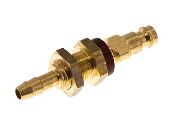 Tapón de anclaje de aire DN 5 codificado en marrón Mampara de pilar de manguera de 6 mm