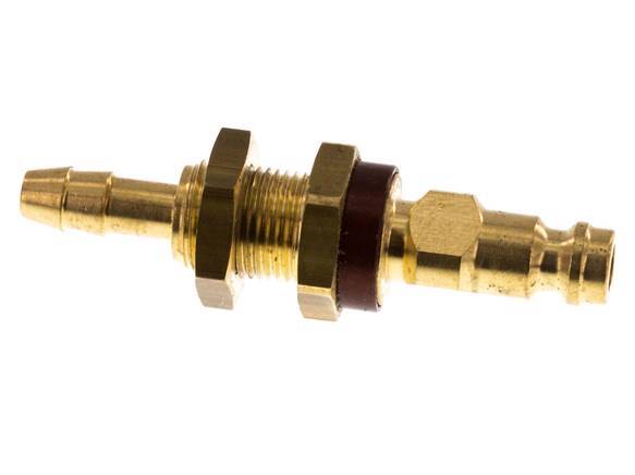 Tapón de anclaje de aire DN 5 codificado en marrón Mampara de pilar de manguera de 6 mm
