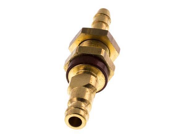 Tapón de anclaje de aire DN 5 codificado en marrón Mampara de pilar de manguera de 6 mm