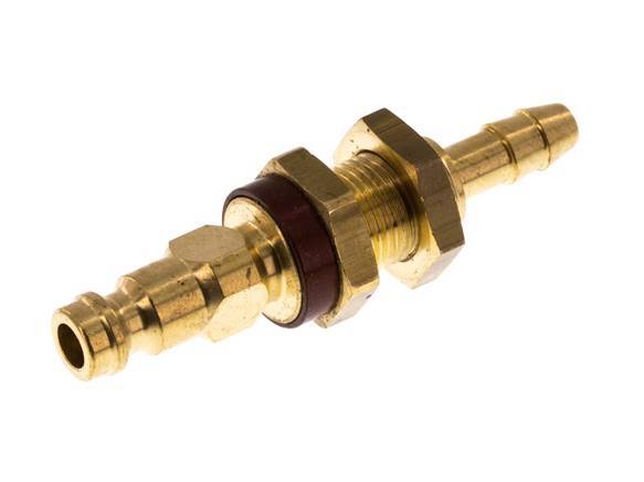 Tapón de anclaje de aire DN 5 codificado en marrón Mampara de pilar de manguera de 6 mm