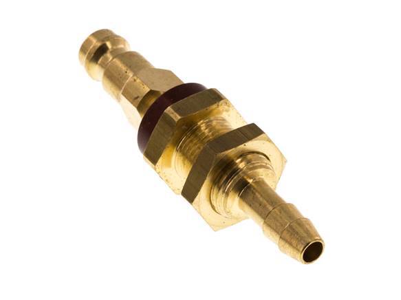 Tapón de anclaje de aire DN 5 codificado en marrón Mampara de pilar de manguera de 6 mm