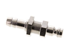 Latón niquelado DN 5 Tapón de acoplamiento de aire 8 mm Mampara de pilar de manguera