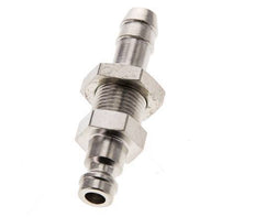 Latón niquelado DN 5 Tapón de acoplamiento de aire 8 mm Mampara de pilar de manguera
