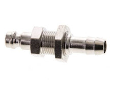 Latón niquelado DN 5 Tapón de acoplamiento de aire 8 mm Mampara de pilar de manguera