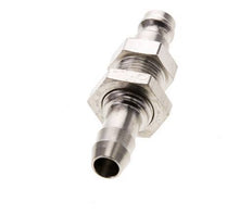 Latón niquelado DN 5 Tapón de acoplamiento de aire 8 mm Mampara de pilar de manguera