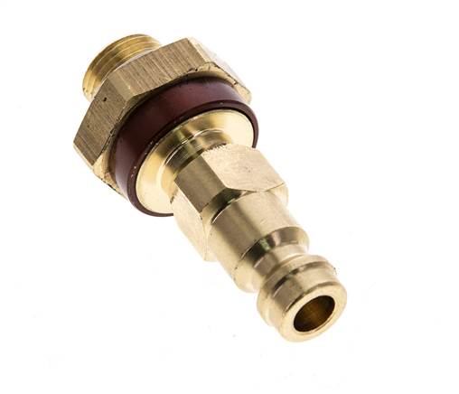Enchufe de latón DN 5 codificado en marrón G 1/8 pulgadas macho