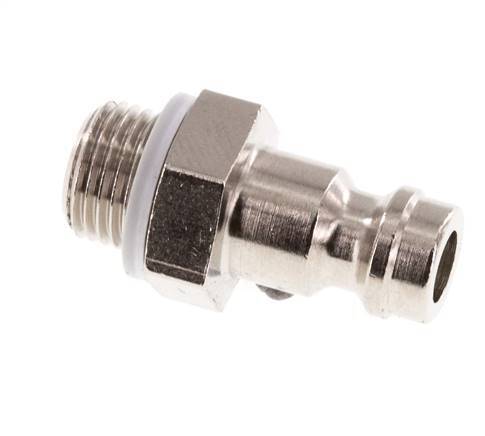 Nickel-plated Brass DN 5 Air Coupling Plug G 1/8 inch Male [5 Pieces]