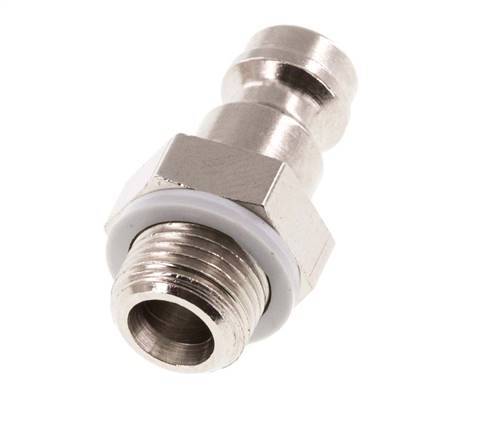 Nickel-plated Brass DN 5 Air Coupling Plug G 1/8 inch Male [5 Pieces]