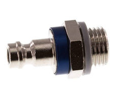 Latón niquelado DN 5 Acoplamiento de aire azul Enchufe G 1/4 pulgadas Macho